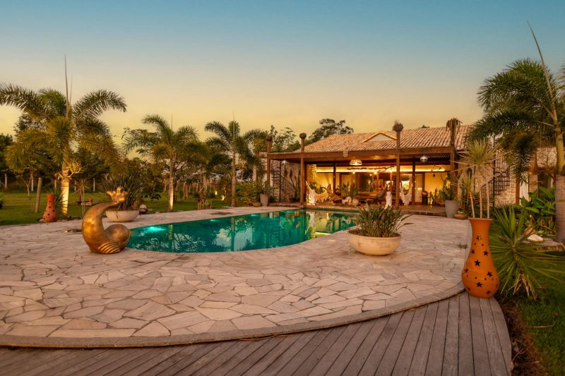 Tranquil backyard with a pool